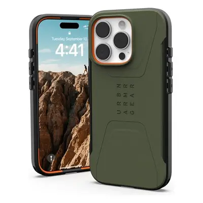 UAG Civilian Magsafe kryt iPhone 16 Pro olivově zelený