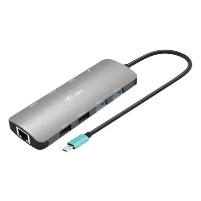 i-tec USB-C Metal Nano 2x HDMI dokovací stanice s Power Delivery 100W Šedá