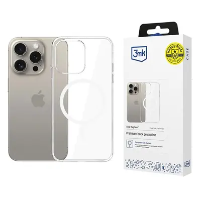 3mk ochranný kryt Clear MagCase pro Apple iPhone 15 Pro Max Čirá