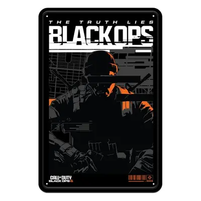 DEVplus Call of Duty: Black Ops 6 Metal Sign Black Ops 6 20 x 30 cm Černá