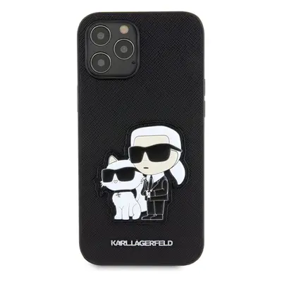 Karl Lagerfeld PU Saffiano Karl and Choupette NFT kryt pro iPhone 12 Pro Max černý