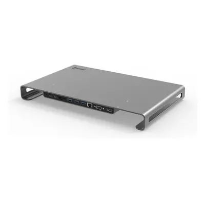 SWISSTEN USB-C HUB DOCK USB C hliníkový dock šedý