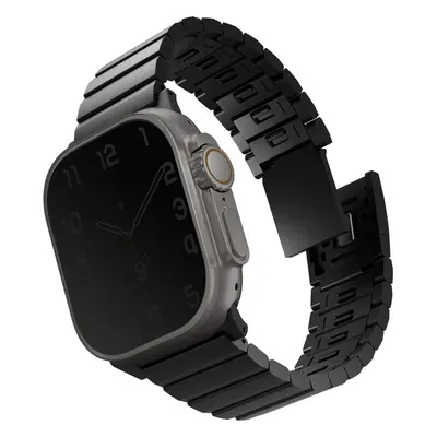 UNIQ Strova Mag ocelový řemínek pro Apple Watch 49/46/45/44/42mm černý