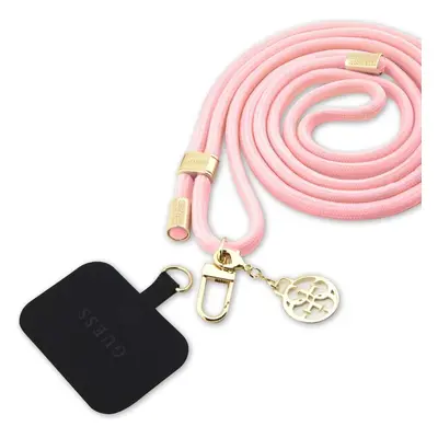 Guess Crossbody Popruh Cord 4G Charm zlatý/růžový