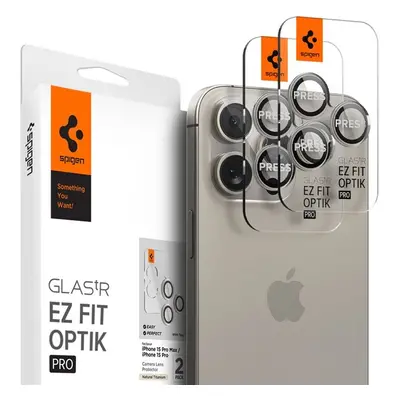 Spigen Glass tR EZ Fit Optik Pro sada skel iPhone 14/15/16 Pro a 14/15/16 Pro Max (2-pack)