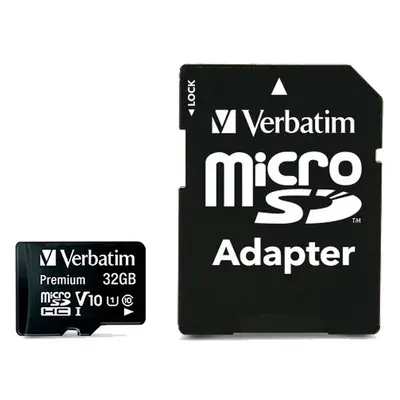 Verbatim MicroSDHC Premium karta 32GB + SD adaptér