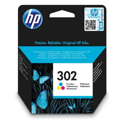 HP 302 originální inkoustová kazeta tříbarevná F6U65AE Vícebarevná