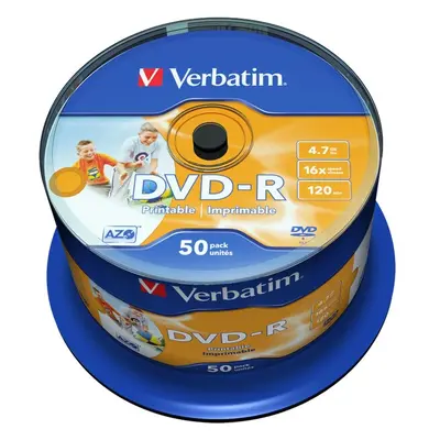 VERBATIM DVD-R(50 ks)Spindle/Inkjet Printable Wide/16x/4.7GB