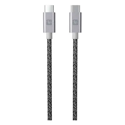 TIGO USB-C to USB-C pletený kabel vesmírně šedý 1,8m