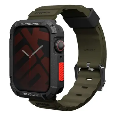 SKINARMA Shokku řemínek Apple Watch 45/44/42 mm olivově zelený