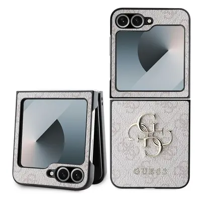 Guess PU 4G Metal Logo kryt Samsung Galaxy Z Flip 6 růžový