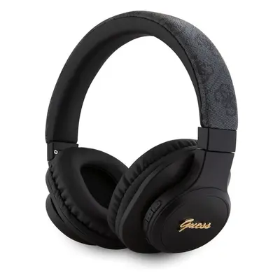 Guess PU Leather 4G Tone on Tone Script Logo BT5.3 Stereo Headphone černé