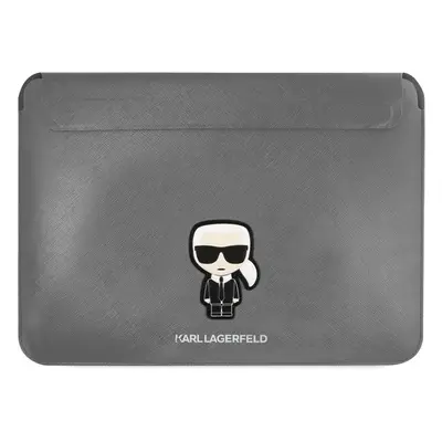 Karl Lagerfeld Saffiano Ikonik Computer Sleeve 16" stříbrný