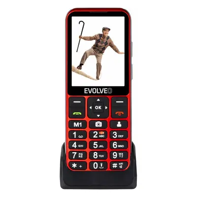 EVOLVEO EasyPhone LT s nabíjecím stojánkem červený Červená