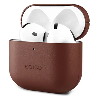 Epico kožený kryt pro Airpods 4/Airpods 4 (ANC) hnědý Hnědá