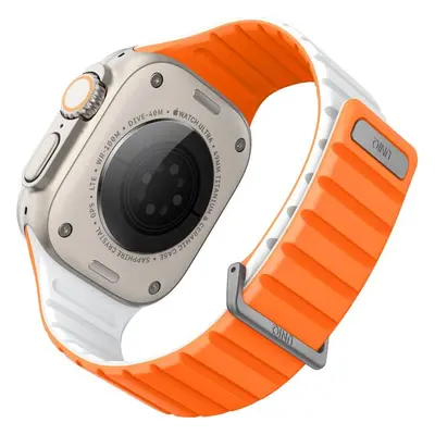 UNIQ Revix Evo oboustranný řemínek Apple Watch 49/46/45/44/42mm (oranžový/bílý)