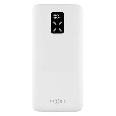 FIXED Zen 10 powerbanka s LCD a PD (Power Delivery), 20W, 10 000 mAh, bílá