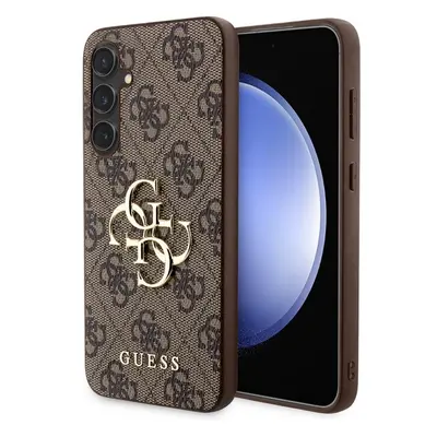 Guess PU 4G Metal Logo kryt Samsung Galaxy S23 FE hnědý