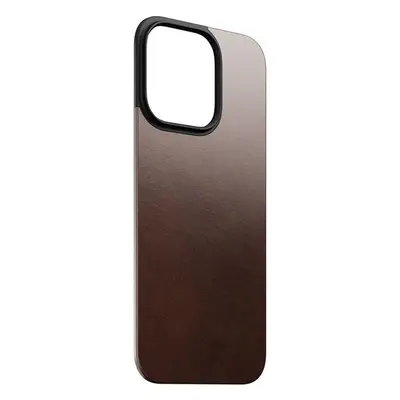 Nomad Magnetic Leather Back MagSafe kryt iPhone 16 Pro hnědý