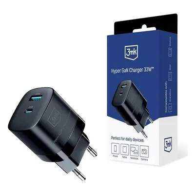 3mk Hyper GaN Charger 33W síťová nabíječka černá