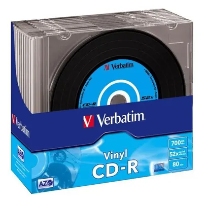 VERBATIM CD-R(10 ks)Slim/Vinyl/DLP/52x/700MB