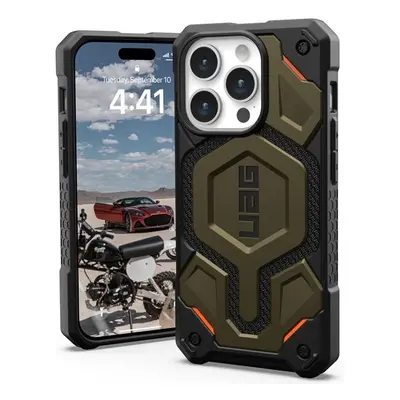 UAG Monarch Pro MagSafe iPhone 15 Pro kevlarově khaki