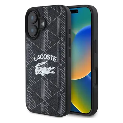 Lacoste Blend Monogram MagSafe kryt pro iPhone 16 černý