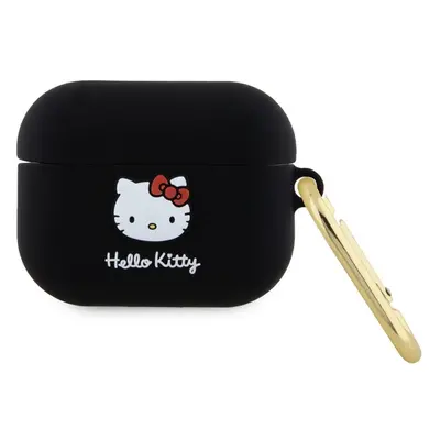 Hello Kitty Liquid Silicone 3D Kitty Head Logo pouzdro AirPods Pro černé