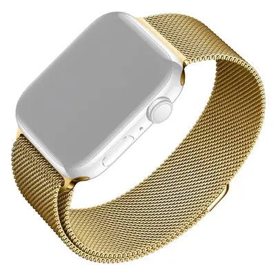 FIXED Mesh Strap síťový nerezový řemínek Apple Watch 42/44/45mm zlatý