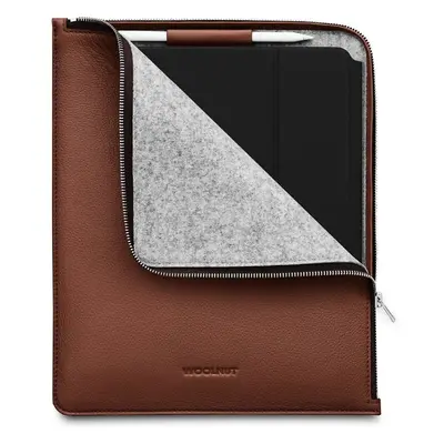 Woolnut kožené Folio pouzdro pro 12,9"/13" iPad Pro, 13" Air hnědé