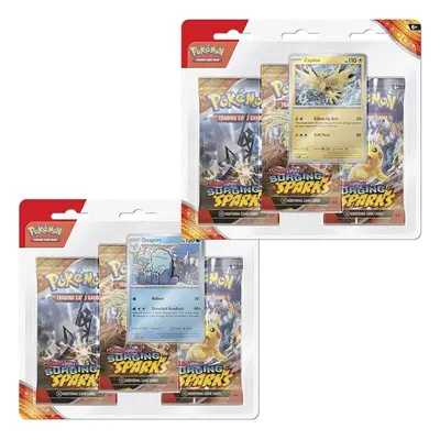 Pokémon TCG: SV08 Surging Sparks - 3 Blister Booster