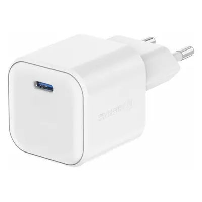 Swissten síťový adaptér GaN 1x USB-C 20W PD bílý