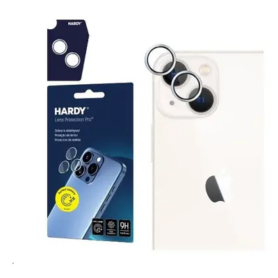 3mk Hardy Lens Protection Pro skla na fotoaparát Apple iPhone 15/15 Plus stříbrná