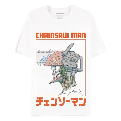 Difuzed tričko Chainsaw Man Three Tone Bílá