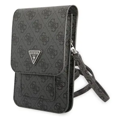 Guess PU 4G Triangle Logo Phone Bag černý