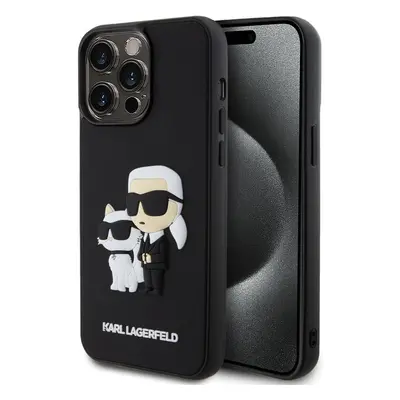 Karl Lagerfeld 3D Rubber Karl and Choupette iPhone 14 Pro Max černé Černá