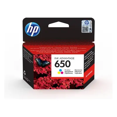 HP 650 Tri-colour Ink Cartridge Vícebarevná