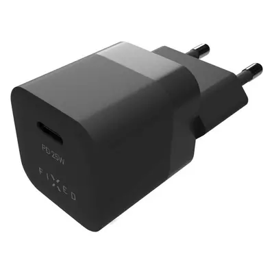 FIXED Mini nabíječka s USB-C výstupem a podporou PD 25W černá