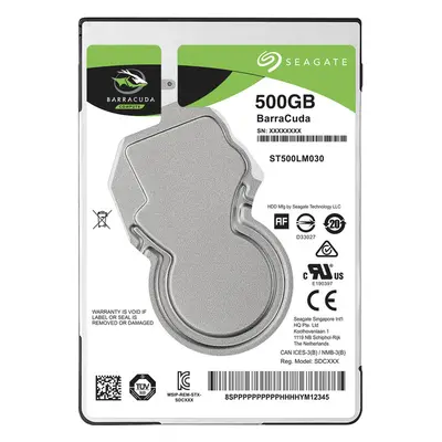 Seagate BarraCuda 500GB, 2,5", SATAIII, ST500LM030