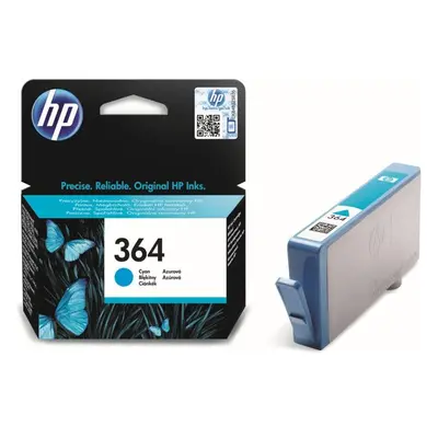 HP 364 Cyan Ink Cartridge Azurová