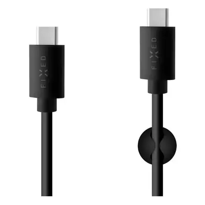 FIXED Datový a nabíjecí USB-C kabel s konektorem USB-C, USB 2.0 Černá