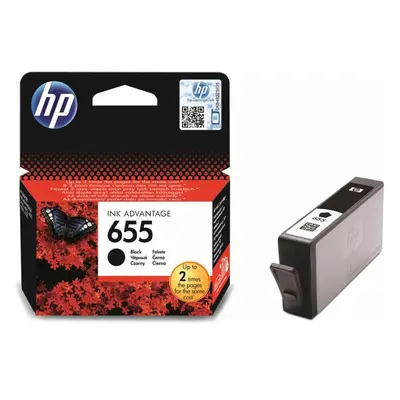 HP 655 Black Ink Cartridge Černá