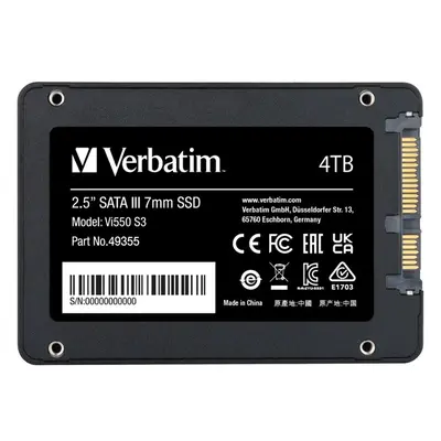 VERBATIM SSD Vi550 S3 4TB SATA III, 2.5”