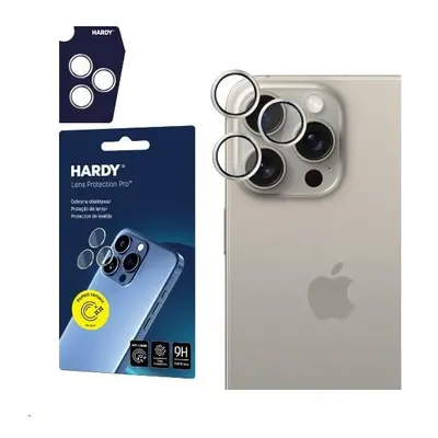 3mk Hardy Lens Protection Pro skla na fotoaparát Apple iPhone 15 Pro Max přírodní titan