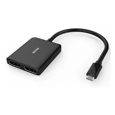 PremiumCord MST Adaptér USB3.1 typ-C - 2x DisplayPort ku31dp04 Černá