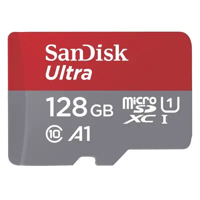 SanDisk MicroSDHC karta 128GB Ultra + adaptér SDSQUAB-128G-GN6IA