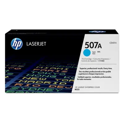 HP 507A Cyan LaserJet Toner Cartridge Azurová