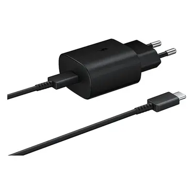 Samsung PD 25W nabíječka s rychlonabíjením a kabelem USB-C černá