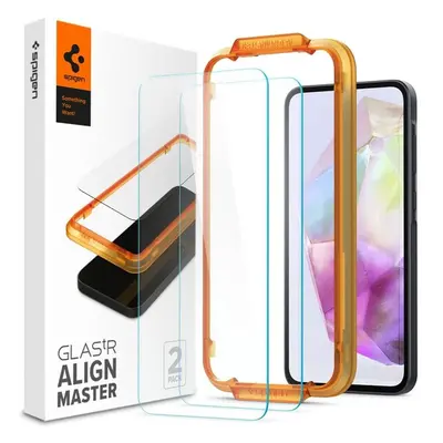 Spigen Glass tR AlignMaster 2 Pack tvrzené sklo Samsung Galaxy A35