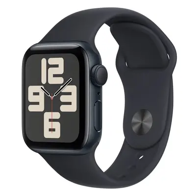 Apple Watch SE (2023) GPS 40mm sportovní silikonový řemínek temně inkoustový M/L Temně inkoustov